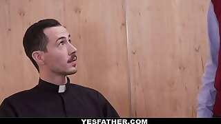 Pervert priest fucks boy from catholic school raw uppish desk and uncouth boy moans orgasmically