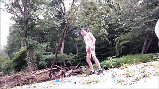 Shoot Of A Load Of Cum Along A Public Park Steam While Naked 07-19